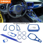 12pcs Full Interior Cover Trim Kits Accessories for Chevy Camaro 2017+ Blue