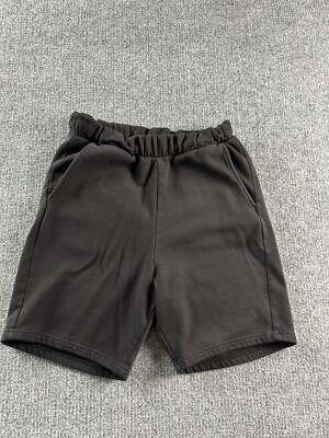 Divided H&M Sweat Shorts Adult Small S Black Drawstring Cotton Poly Pockets Mens