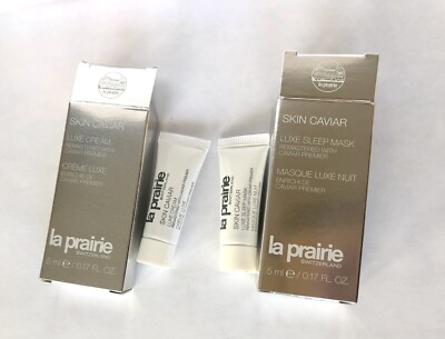 Lot of 2 La Prairie Skin Caviar Luxe Cream Sleep Mask Remastered With Caviar 