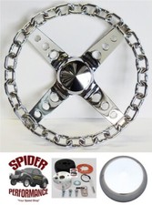 1968-1969 Amc Rebel Amx Javelin Steering Wheel 11 Chrome Chain 1968-1969 Amc Rebel Amx Javelin Steering Wheel 11 Chrome Chain