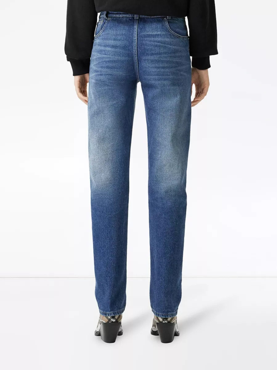 BURBERRY Monik straight leg high waist indigo blue jeans Size 27