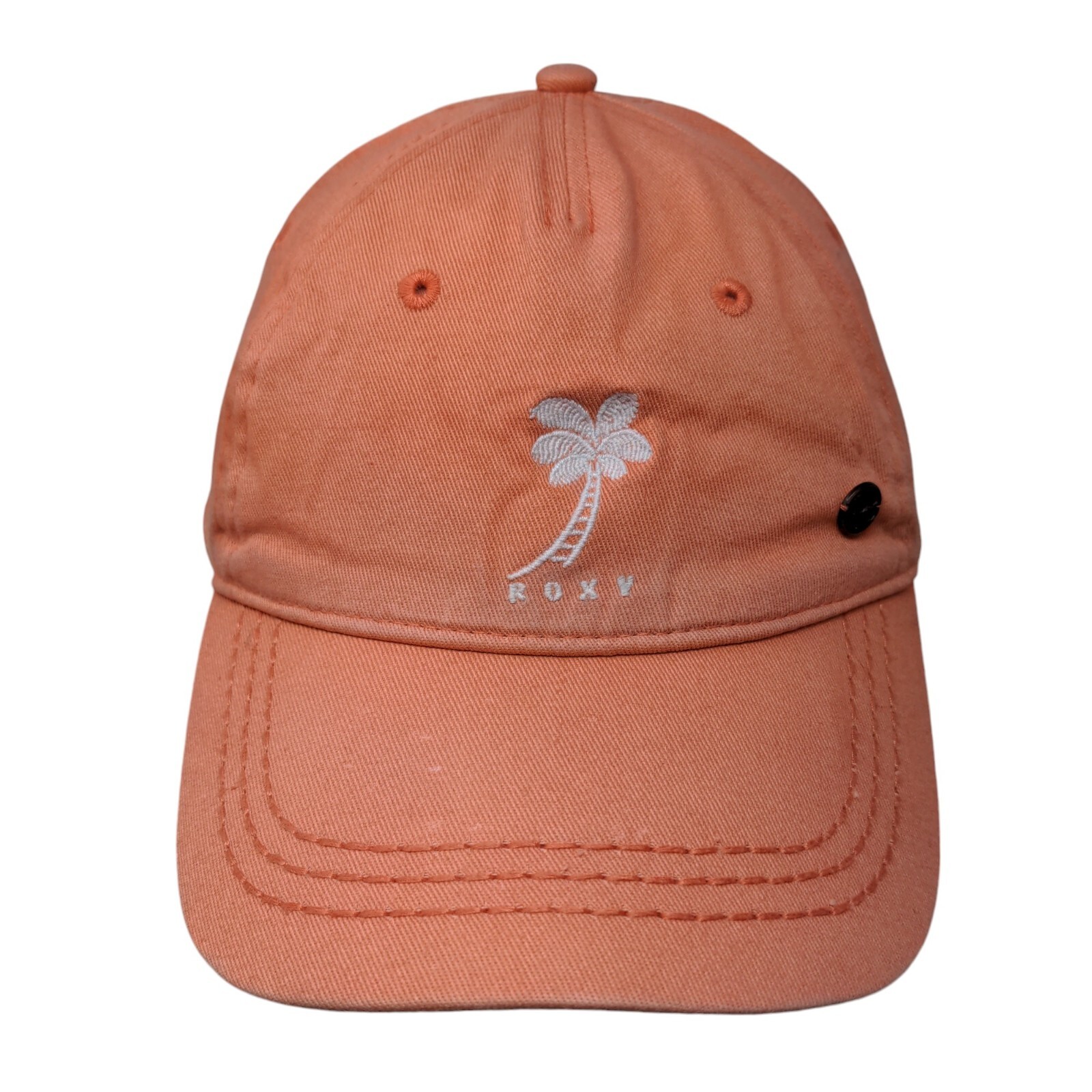 ROXY Strapback Hat Orange One Size Adjustable Emb… - image 1