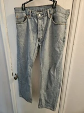 Men's Levis 505 Jeans Light Wash 38 X 30