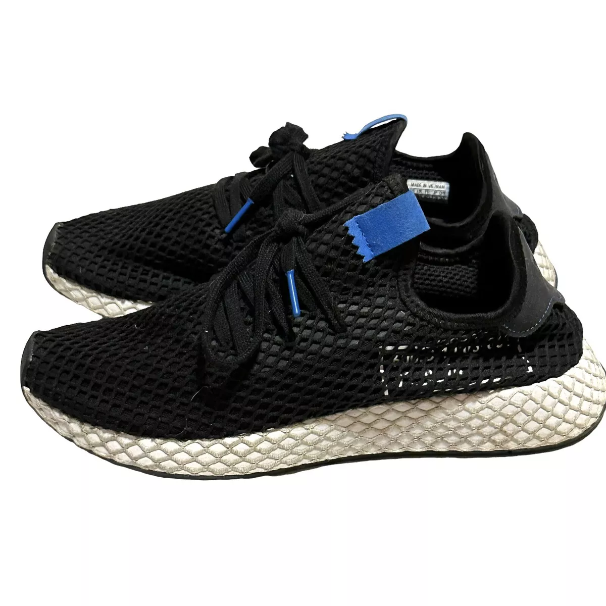 Men&#039;s Deerupt Running Shoe Size 9 Black White Blue Sneaker | eBay