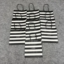 Sephora Paper Gift Bags 8X8X4 Black & White Stripes Store Shopping Lot of 10 NEW