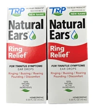 TRP Natural Ears Ring Relief Homeopathic Ear Drops Tinnitus 0.33oz ( 2 pack ) --