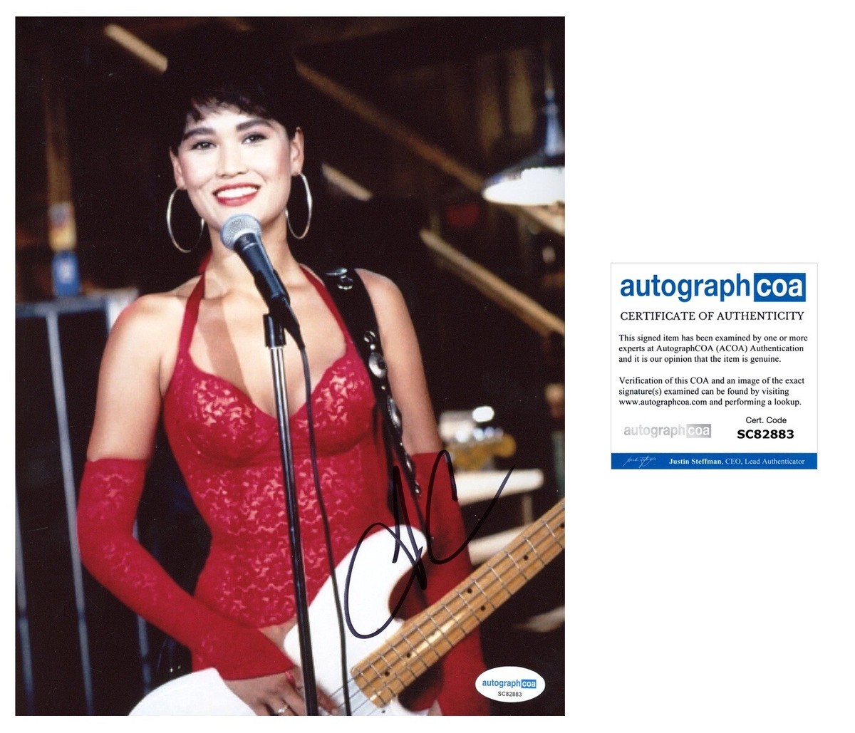 Tia Carrere ‘Wayne’s World’ Signed 8x10 Photo ‘Cassandra’ ACOA PROOF