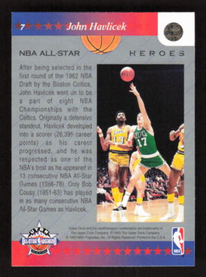 1992-93 Upper Deck NBA All-Stars #7 John Havlicek Boston Celtics