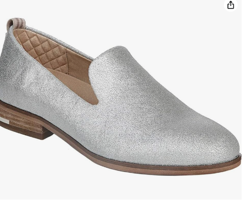 Mocassini donna Dr Scholl's Original Collection rari in pelle argento taglia 9 - Foto 4 di 5