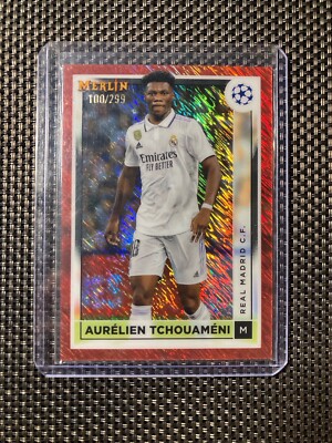 2023 Topps Merlin Chrome - Aurelien Tchouameni - Red Shimmer /299 