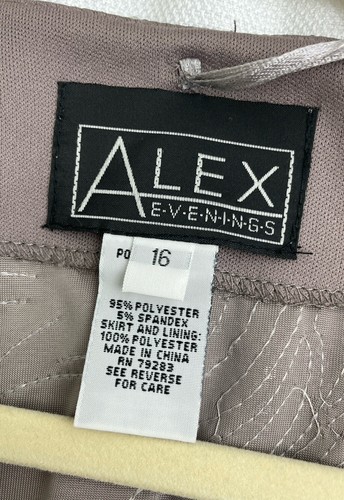 Alex Evenings Sequin Jacket Gray Silver Pewter Dressy Evening Mother of Bride 16 - 第 5/6 張圖片
