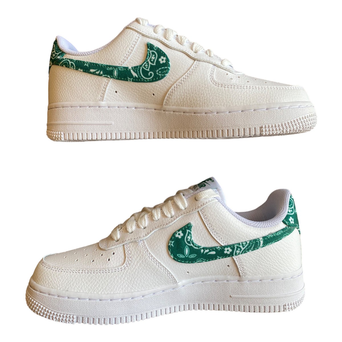 Nike Air Force 1 Low '07 Essential White Green Paisley Shoes