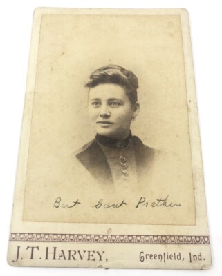 Antique Late 1800s Photo Of Berti Prather By JT Harvey Photography 1710-N