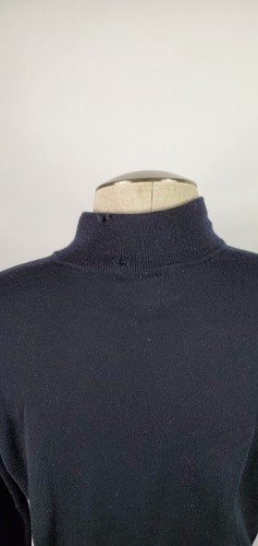 Untuckit Men's Sweater Solid Black 1/4 Zip 100% Extra Fine Merino Wool Size M - Bild 6 von 9