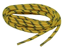 (2 Pair) Yellow w/Black large diameter Kevlar reinforced boot laces shoelaces