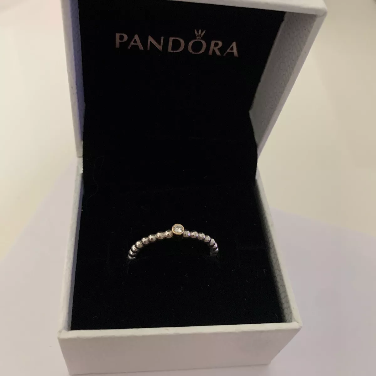 Pandora Evening Star Ring 14k Gold Diamond Size 56 eBay