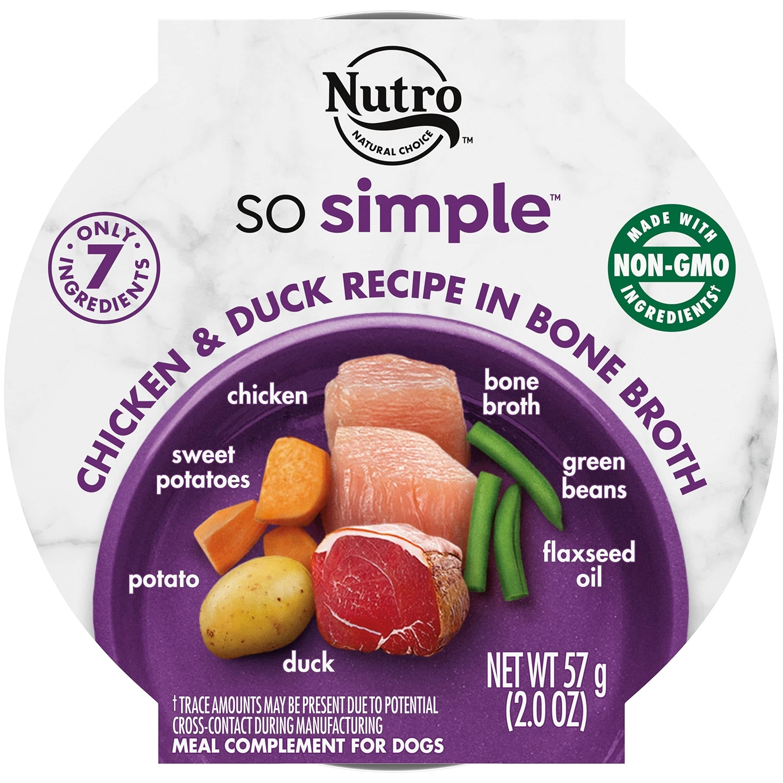 Nutro So Simple Chicken Duck Wet Dog Food Topper 10 Tubes 2 Ounce Each
