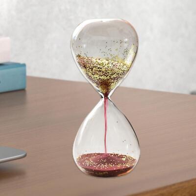 Glitzer Glas Sand Timer Sand Timer Handarbeit Basteln Zuhause Tischdeko