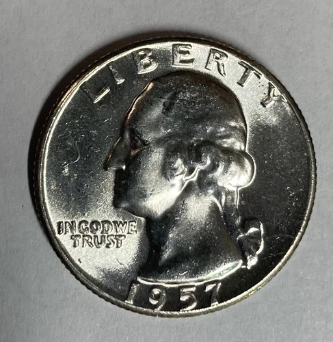 (B3) 1957 BU Washington Silver Quarter