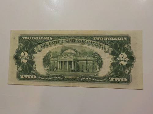 Currency Note 1953 2 Dollar Bill Paper Money Red Seal United States American - Picture 2 of 2