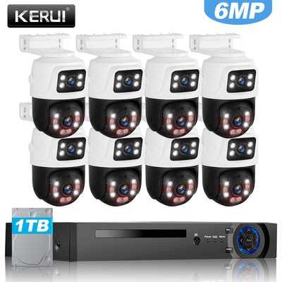 KERUI 6MP POE 8CH NVR Security Camera System Surveillance Night Auto Tracking US