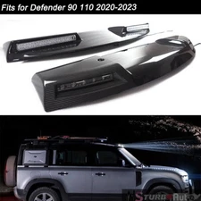 Fits For LR Defender 2020-2024 Carbon Long Lamp Roof Top Light Bar with LED DRL