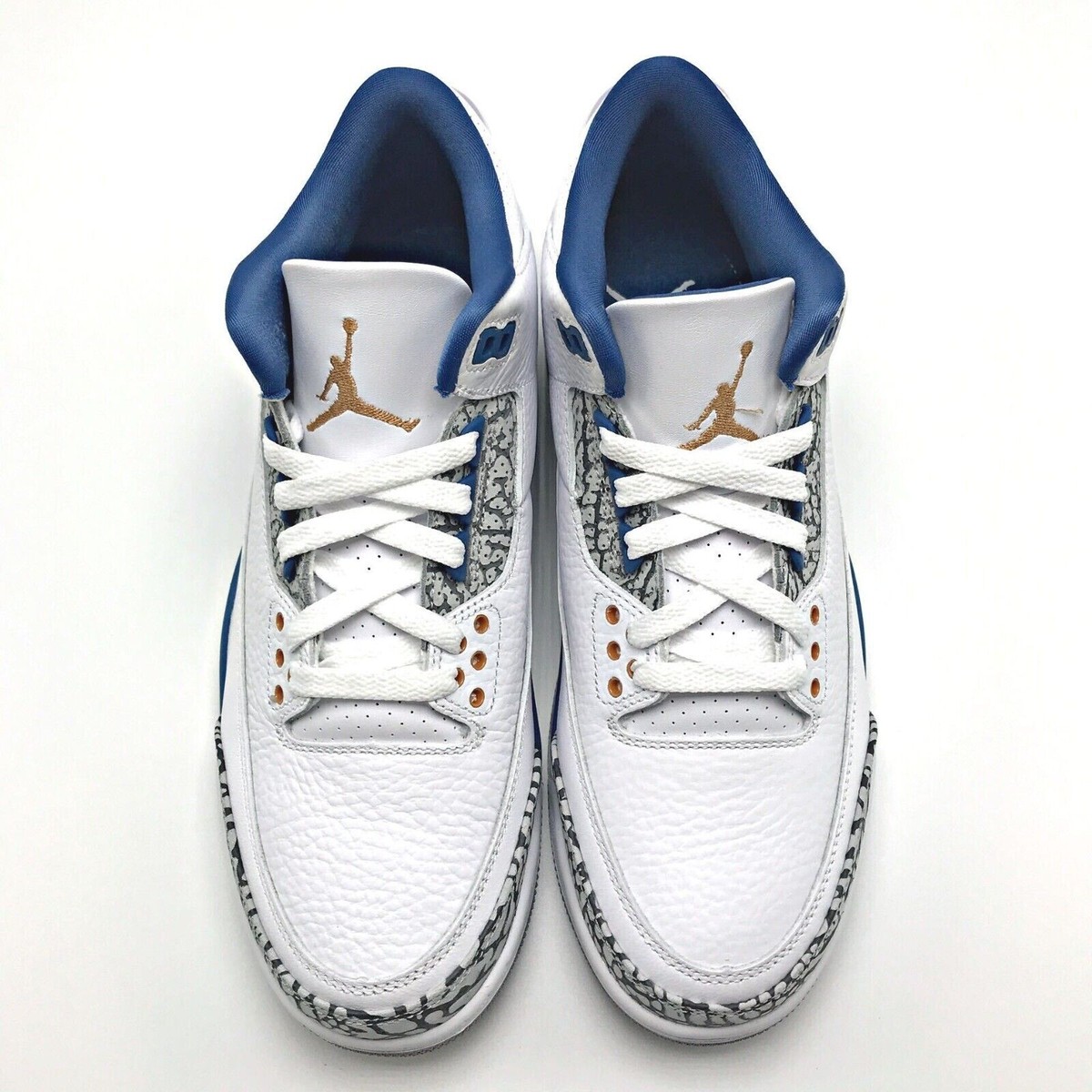 Sz 4-14 Nike Air Jordan 3 Retro Wizards White True Blue