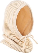 Winter Balaclava Hat for Men Women,Windproof Blend Hooded Scarf Hat Warm Fleece