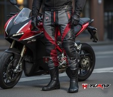 Pantaloni Moto Touring Nuovi Ducati Maglia Tessuto e Pelle Moto Touring