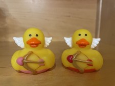 DUCKS New Novelty Rubber Duck Set-Dashboard/Decor Fun 2"-2.5" VALENTINE CUPID
