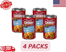 (4 Pack) Campbell's Chunky Soup, Manhattan Clam Chowder, 18.8 Ounce