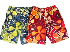 Vintage GAP Swim Trunks Set Of Two Floral Lined Toddler Boys 2 Years Shorts