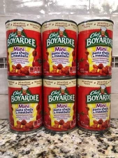 6 CANS Chef Boyardee Mini Pasta Shells and Meatballs Pasta 14.75 Oz Can