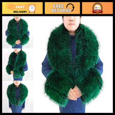 Warm Faux Fur Collar Cuffs Set - Fluffy Winter Scarf for Women, Large Shawl