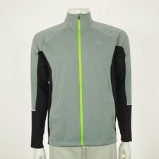The North Face FlashDry Running Windbreaker Jacket Mens Small Gray Full-Zip Wind