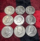 (Lot of 9) Kennedy Half Dollar circulated, 1974