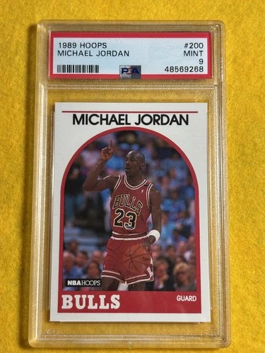 Michael Jordan 1989-90 NBA Hoops Basketball Card  # 200  PSA 9 Mint