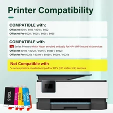 910XL 910 8020 Ink Cartridges Replacement for HP 910 Ink Cartridges Combo Pack H