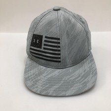 Under Armour Hat Cap Snap Back Gray Camo Flag Youth Boys One Size Logo Running