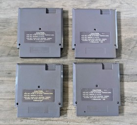 Lot of 4 NES Games Super Mario, Top Gun, Kung Fu, Tiger Heli - Tested