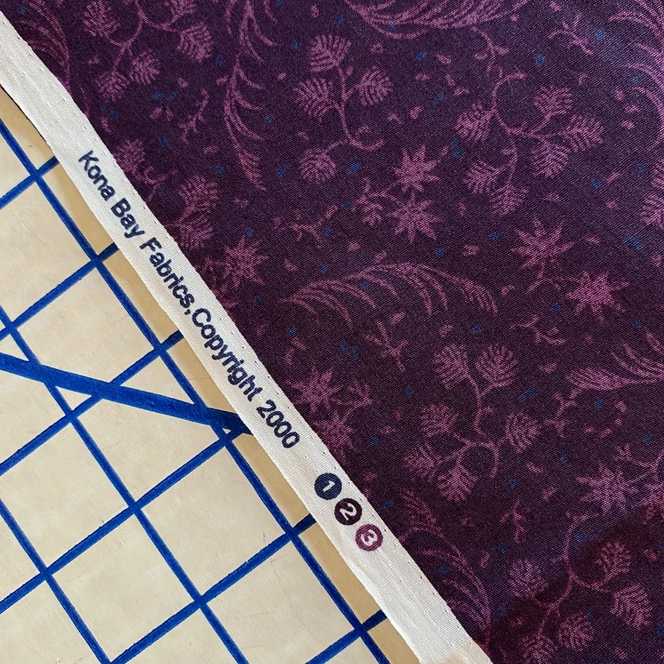 Purple Ditsy Floral Fabric Kona Bay Quilting Cotton 34x44 - Image 2 of 4