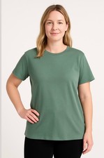 Women's J.CREW Essential Tee XL Sage Green Short Sleeve Minimalist Neutral Comfy