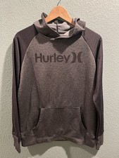 Hurley Pullover Kids Sweatshirt Size Xl  18/20 New H2O Dry Black/Gray