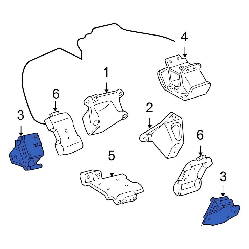 For Toyota Tacoma 2000-2004 Toyota 1236162160 Front Engine Mount - Image 2 of 2
