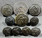 LOT x10 WW1 WWI USMC US Marine Corps Military Uniform Buttons 28 23 15 mm