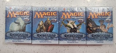 MTG: (4) Coldsnap Decks-Snowscape, Kjeldoran, Beyond The Grave, Aurochs Stampede