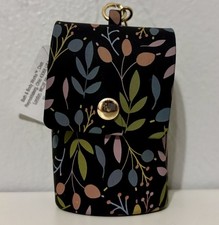 Bath  Body Works Printed Floral Snap Case Pocketbac Sanitizer Holder Keychain