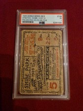 1929 World Series Clinching Game 5  Ticket Stub Athletics 4th Title PSA - 1