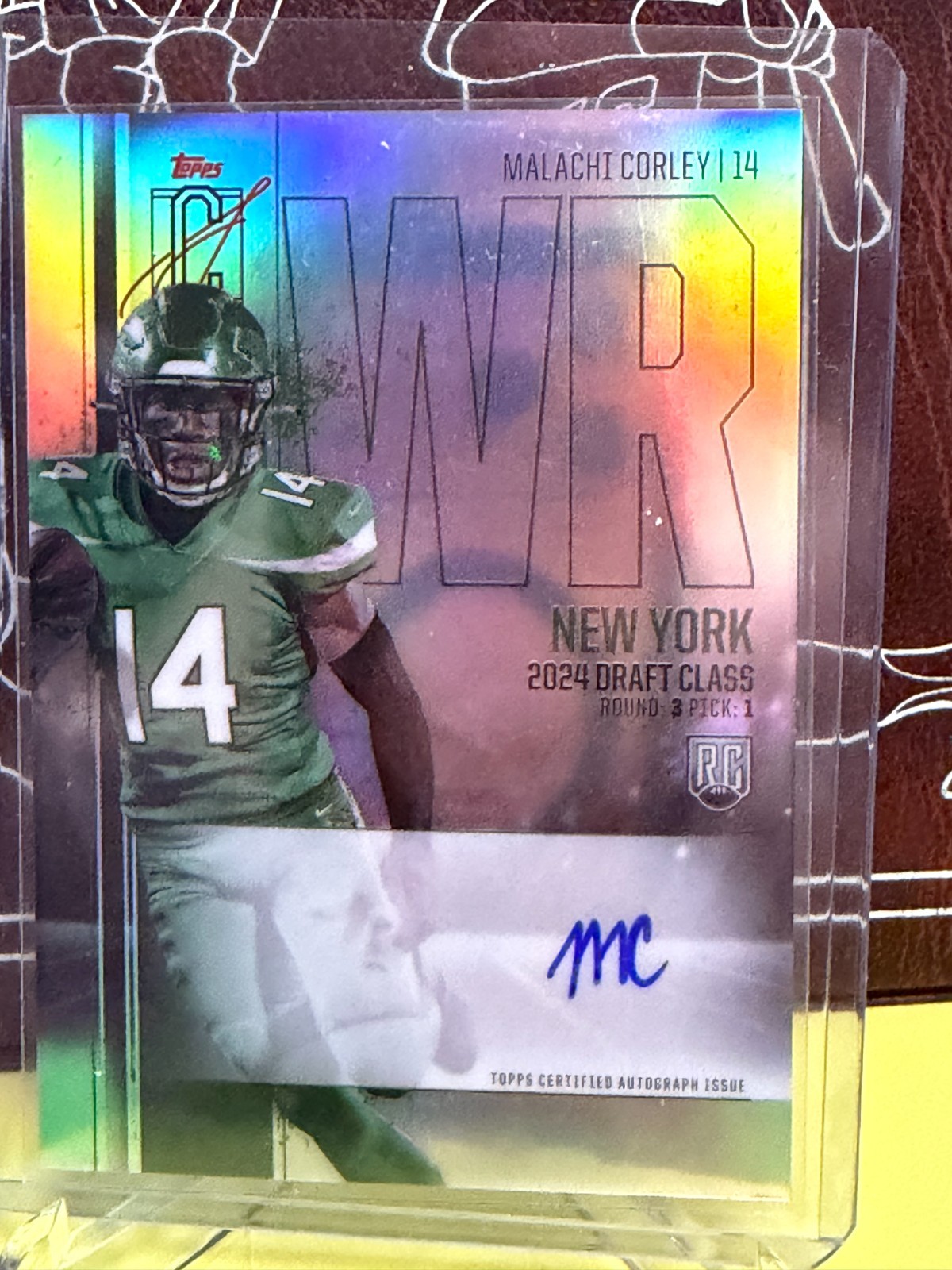 Malachi Corley Topps Signature Class Rookie Class Chrome Autograph Variation #RCVMC Base