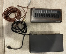 Vintage JERROLD CATV Cable TV Converter w/ Power Box Woodgrain push button 1980s